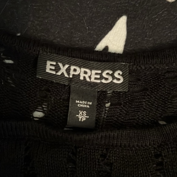 Goth knit/mesh layered asymmetrical top - Picture 5 of 5